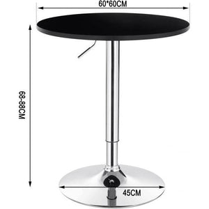 Bartisch höhenverstellbar 68-88 cm Partytisch Schwarz