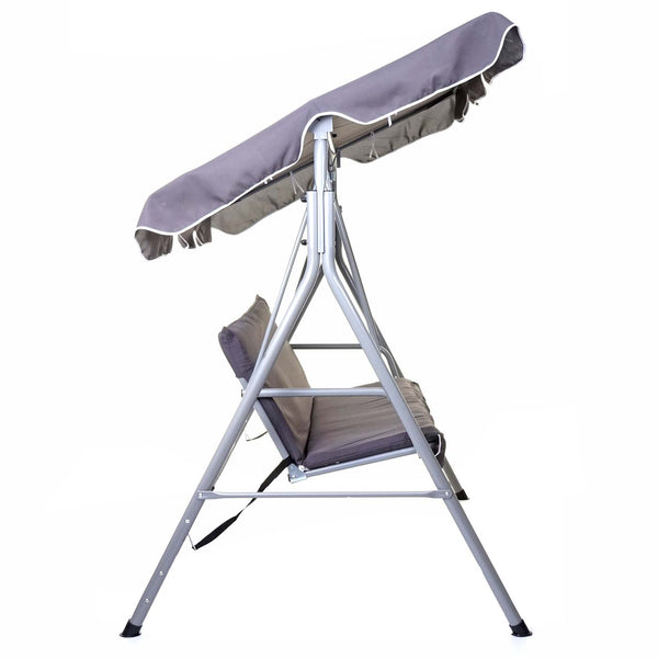 Hollywoodschaukel 3-Sitzer Gartenschaukel 197x185cm Dunkelgrau
