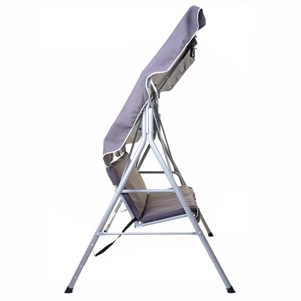 Hollywoodschaukel 3-Sitzer Gartenschaukel 197x185cm Dunkelgrau
