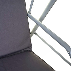 Hollywoodschaukel 3-Sitzer Gartenschaukel 197x185cm Dunkelgrau