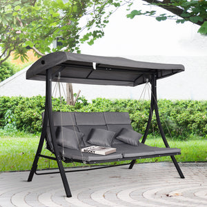 Hollywoodschaukel Gartenschaukel 3 Sitzer mit Dach