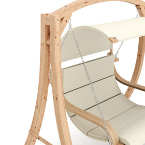 Balançoire Hollywood en bois, beige/naturel