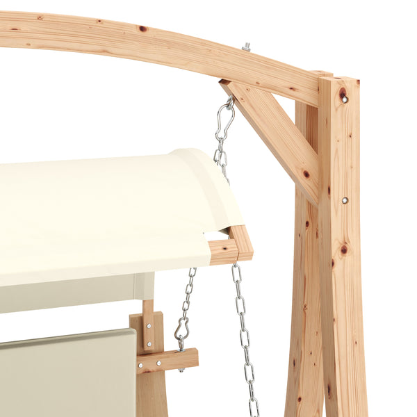 Balançoire Hollywood en bois, beige/naturel