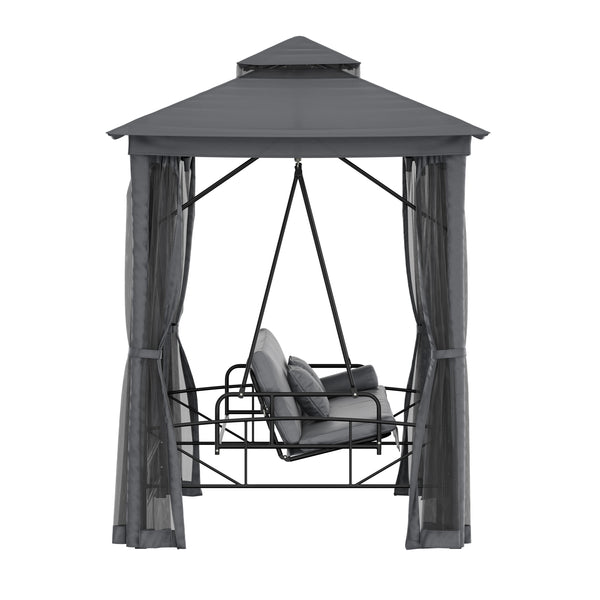 Hollywoodschaukel mit Liegefunktion INDI anthrazit