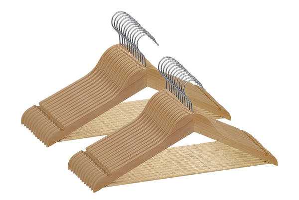 Kleiderbügel Holz natur 50er Set