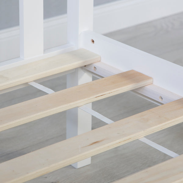 Holzbett 140x200cm Landhausstil Weiss