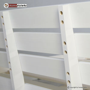 Letto in legno 160x200cm in legno massello bianco