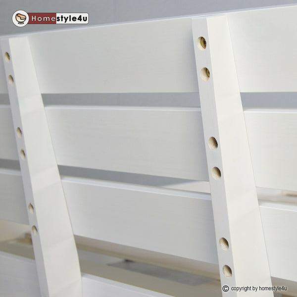 Letto in legno 160x200cm in legno massello bianco