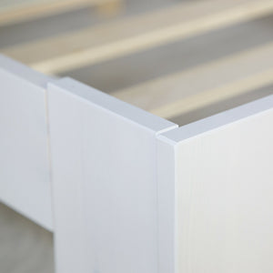 Letto in legno 160x200cm in legno massello bianco