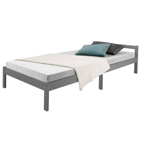 Holzbett Einzelbett 90x200cm Grau
