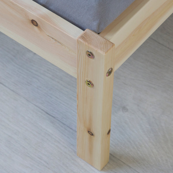 Holzbett Jugendbett mit Lattenrost 90x200cm Natur