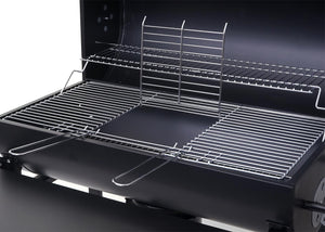 Holzkohlegrill Grillwagen mit Deckel und Ablage 102cm