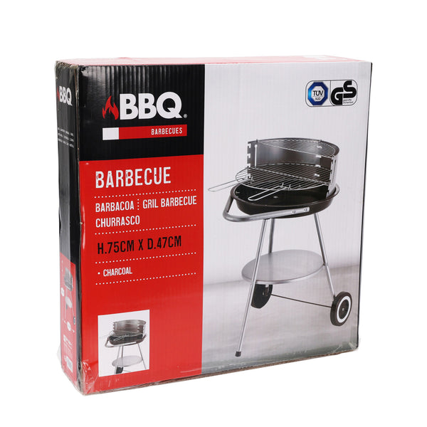 Barbecue à charbon de bois, rond, 47 cm