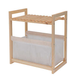 Mensola in legno 36 x 22 x 39 cm naturale/bianco