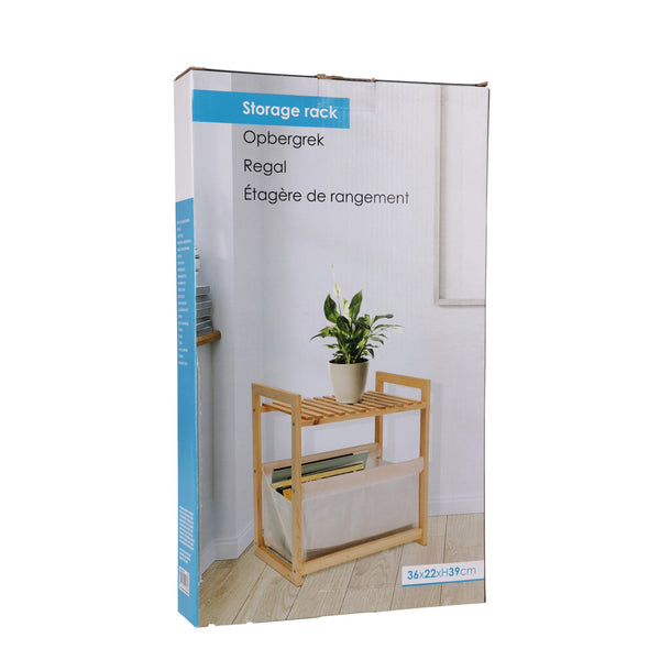 Mensola in legno 36 x 22 x 39 cm naturale/bianco