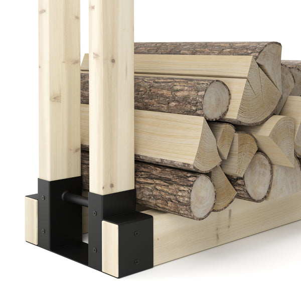 Holzstapelhilfe 4er Set schwarz