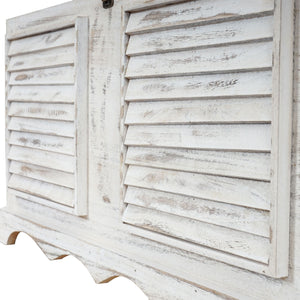 Holztruhe Aufbewahrungstruhe Shabby 50x76x45cm weiss