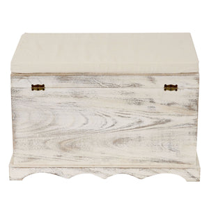 Holztruhe Aufbewahrungstruhe Shabby 50x76x45cm weiss