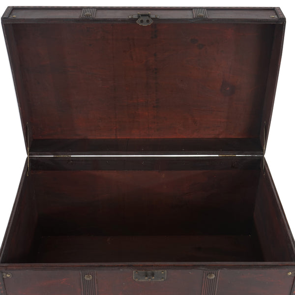 Holztruhe Holzbox Schatztruhe Valence Antikoptik 39x67x38cm ~ eckig