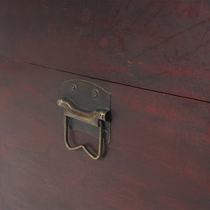 Holztruhe Holzbox Schatztruhe Valence Antikoptik 39x67x38cm ~ eckig