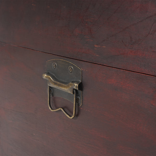 Holztruhe Holzbox Schatztruhe Valence Antikoptik 39x67x38cm ~ eckig
