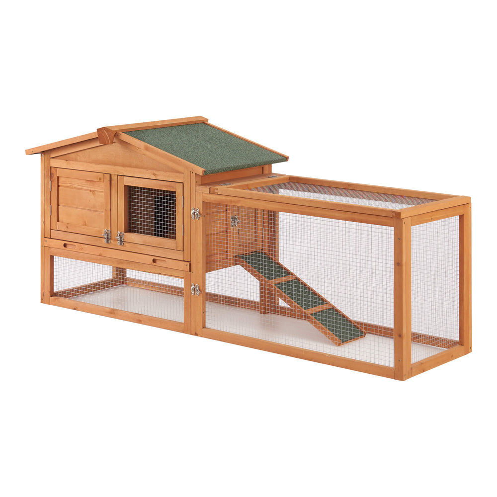 Rabbit hutch Oberursel 68x156x52cm fir wood