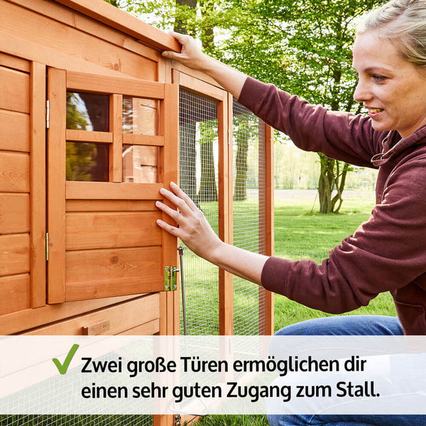 Hühnerstall Hühnervoliere XXL mit Freilauf