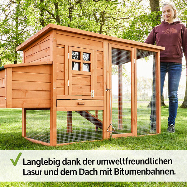 Hühnerstall Hühnervoliere XXL mit Freilauf