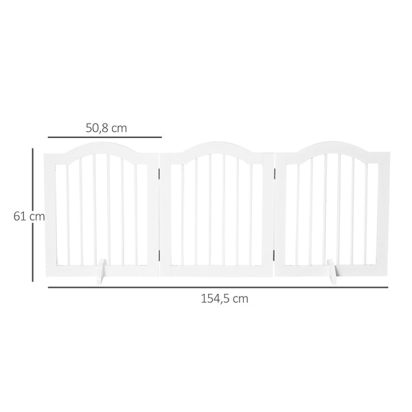 Hunde Absperrgitter Schutzgitter 3-teilig 154.5x29.5x61cm