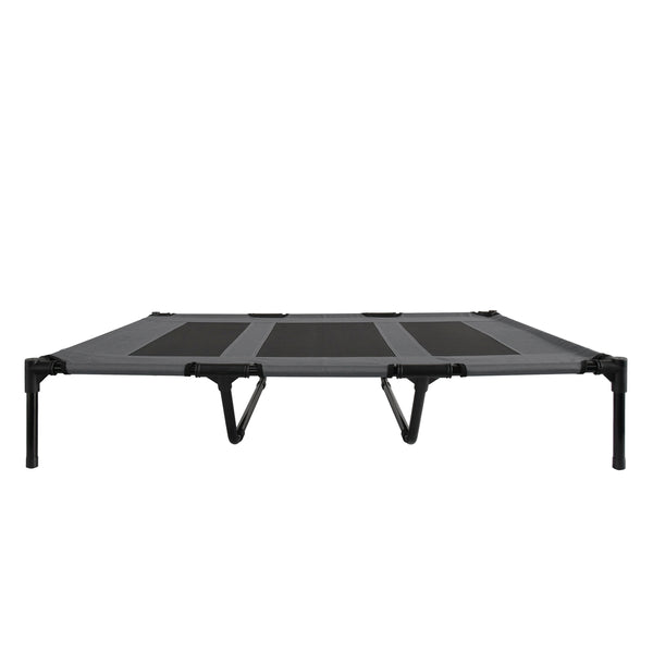 Hundebett Katzenbett erhöht mit Sonnendach XL anthrazit/schwarz