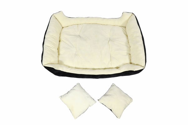Hundebett schwarz & beige