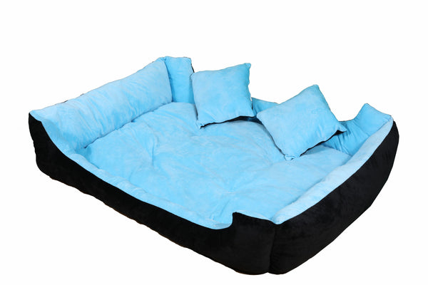 Hundebett blau schwarz