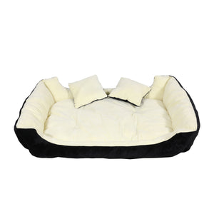 Hundebett schwarz & beige