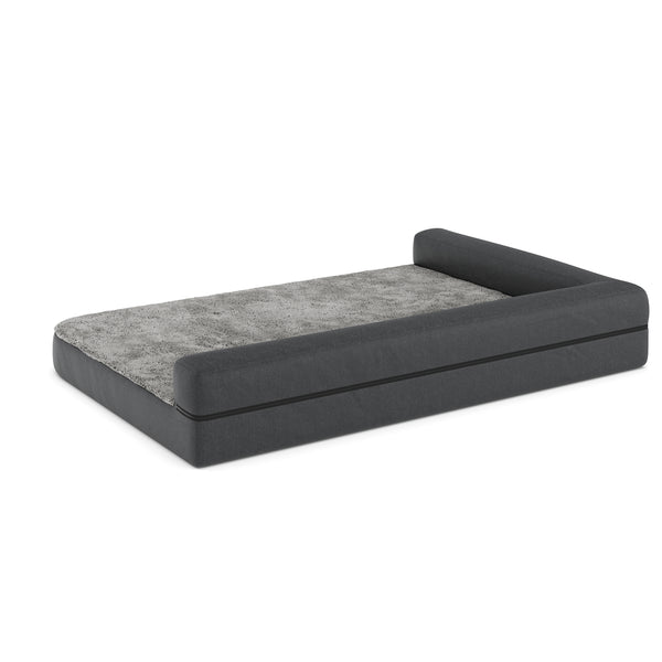 Hundebett orthopädisch WINSTON 120 x 80 cm grau