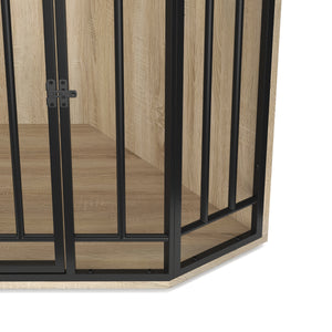 Hundebox 111 x 60 x 67 cm braun/schwarz