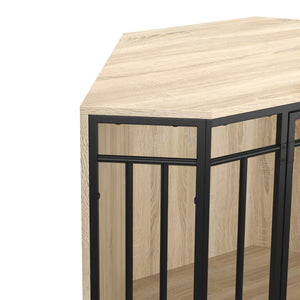 Hundebox 111 x 60 x 67 cm braun/schwarz