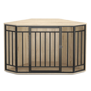 Hundebox 111 x 60 x 67 cm braun/schwarz
