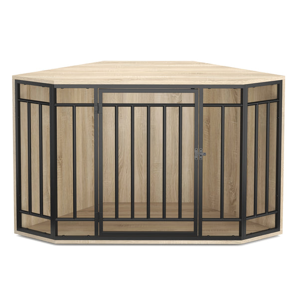 Hundebox 111 x 60 x 67 cm braun/schwarz