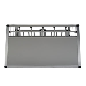 Cage pour chien en aluminium, double, petite, grise