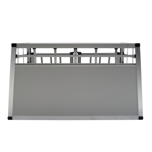 Cage pour chien en aluminium, double, petite, grise
