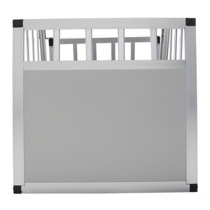 Cage pour chien en aluminium avec dossier incliné, petite, grise