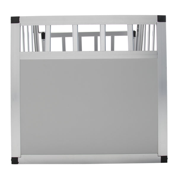 Cage pour chien en aluminium avec dossier incliné, petite, grise
