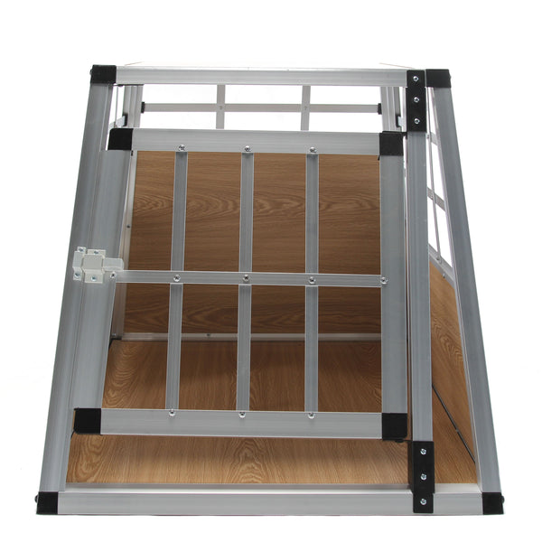 Petite cage pour chien en aluminium brun clair