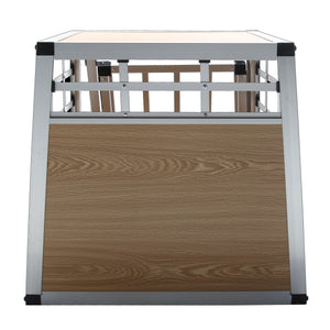 Petite cage pour chien en aluminium brun clair