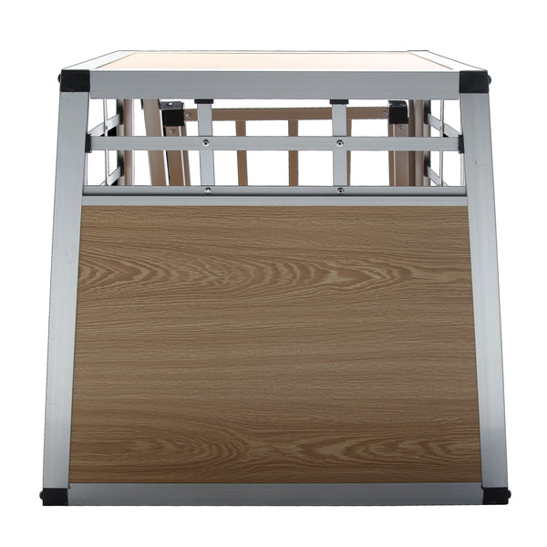 Petite cage pour chien en aluminium brun clair