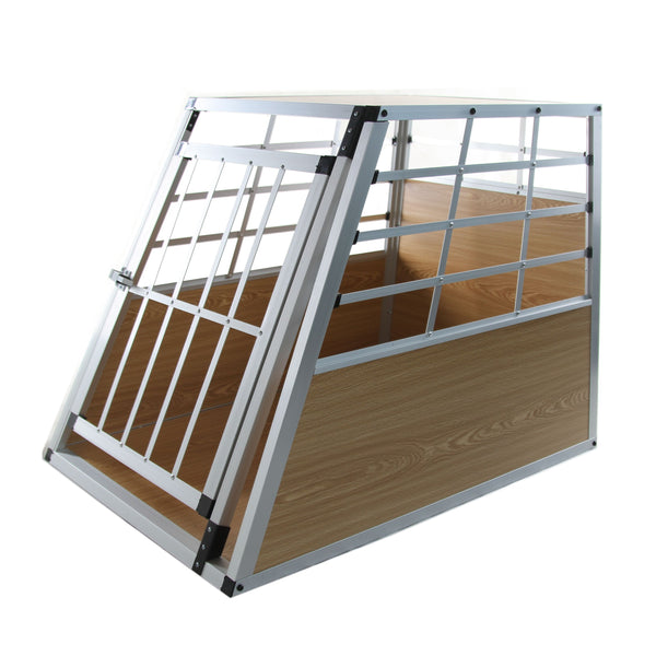 Alu Hundebox gross hellbraun