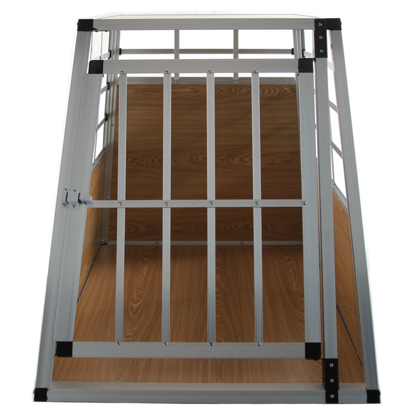 Alu Hundebox gross hellbraun