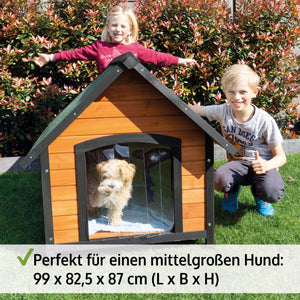 Hundehütte Luna L Wetterfest mit Dachluke