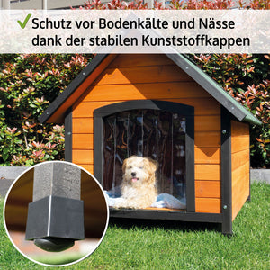 Hundehütte Luna L Wetterfest mit Dachluke