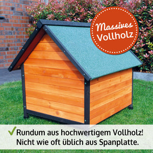 Hundehütte Luna L Wetterfest mit Dachluke